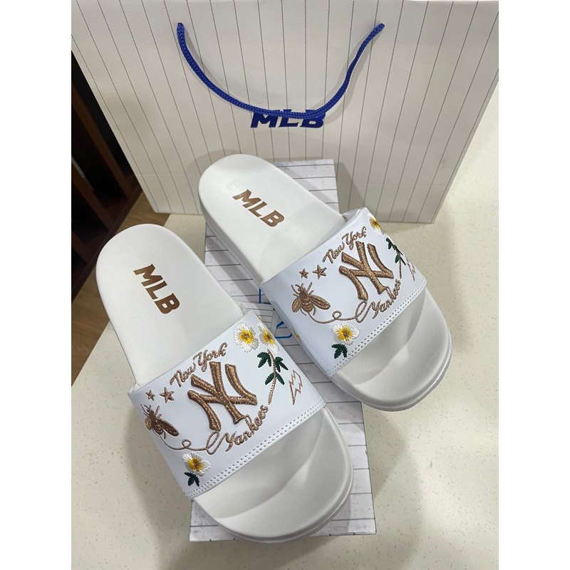 SANDAL SLOP MLB YANKEES /ORIGINAL /WHITE GOLD