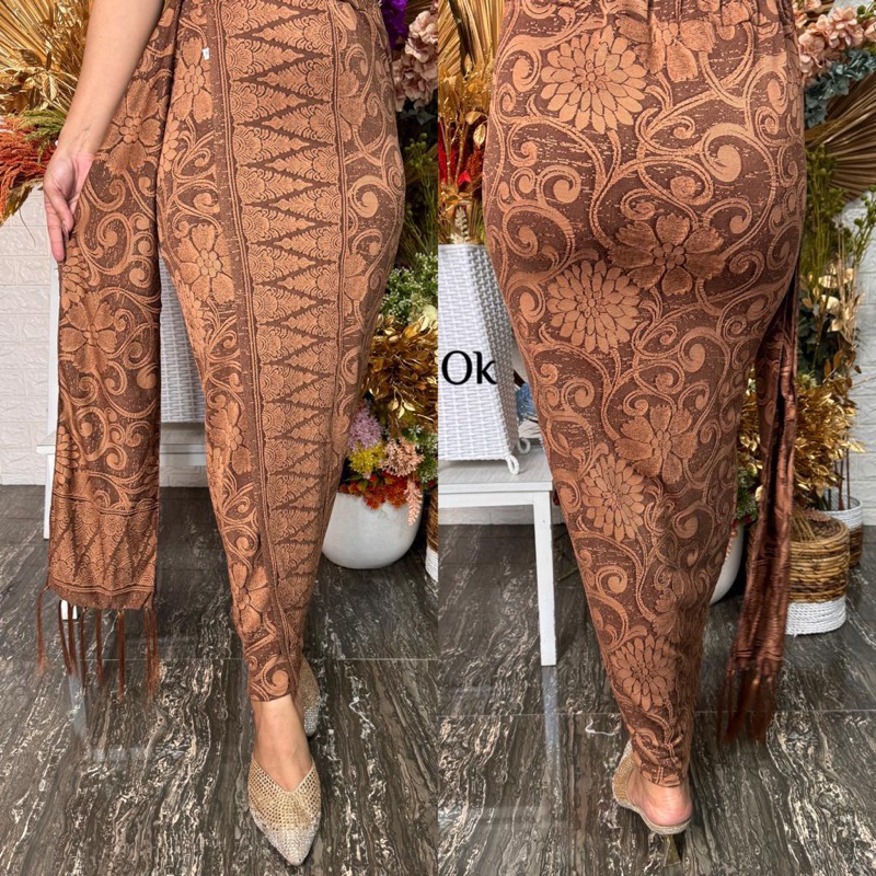 Kamen jadi denim jaguar + Selendang