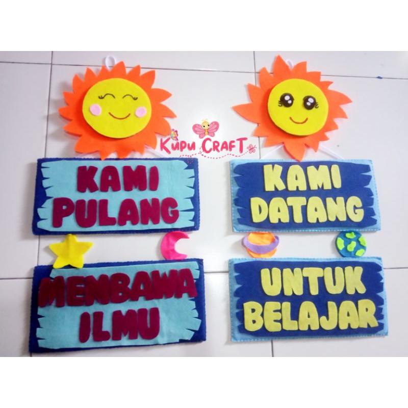 

hiasan dinding kelas/ hiasan kelas/ gantungan dinding/ kami datang untuk belajar/kami pulang membawa ilmu