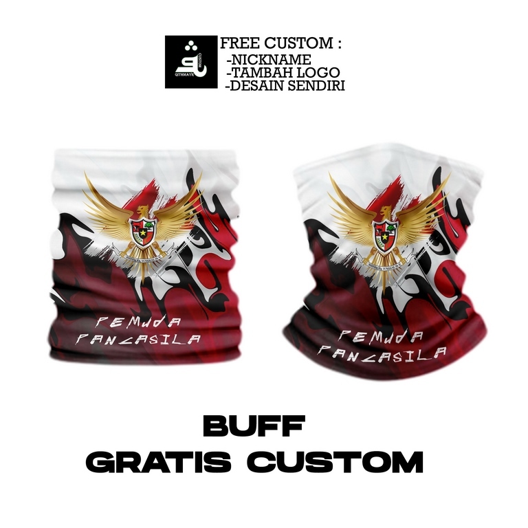BUFF PEMUDA PANCASILA MASKER MULTI FUNGSI | MASKER BANDANA ANGGOTA PEMUDA PANCASILA BAHAN PREMIUM