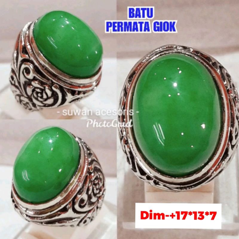 BATU PERMATA GIOK CINCIN ASLI GIOK