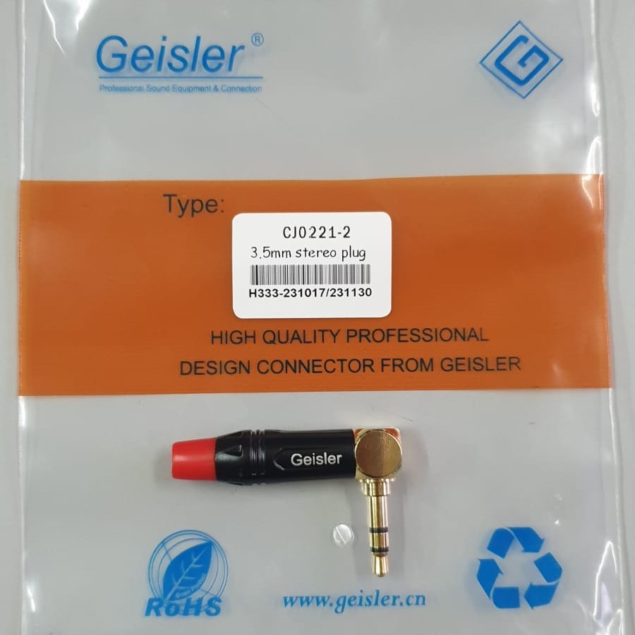 Jack mini Stereo 3.5mm Geisler L gold - L Mini Stereo jack HP L