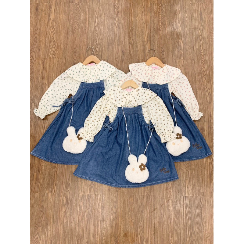 Tunik Overal Jeans + Tas Anak Perempuan