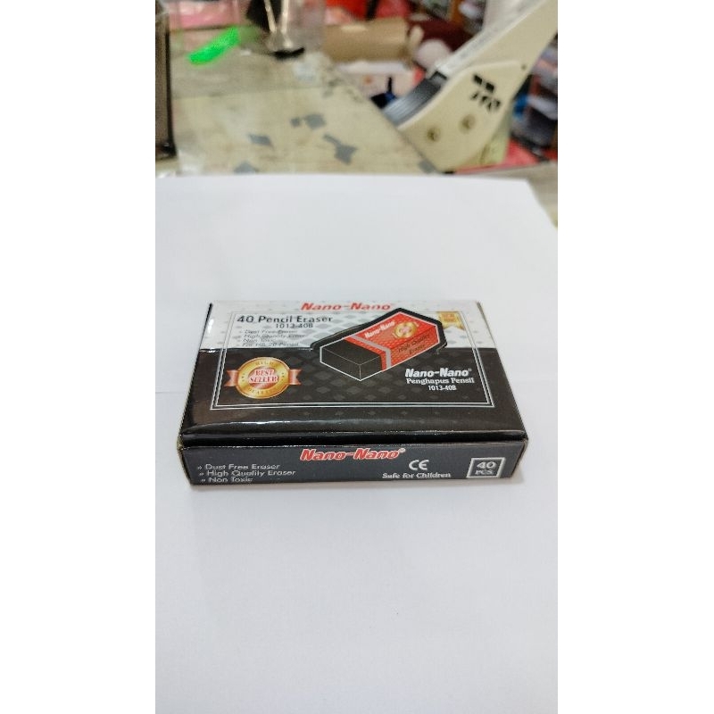 

Grosir Penghapus / Eraser Nano Nano Hitam Kecil Isi 40pcs