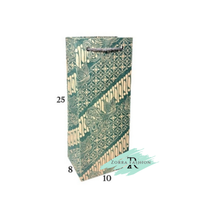 

Paper Bag Botol Motif Burung Murah uk 10x8x25