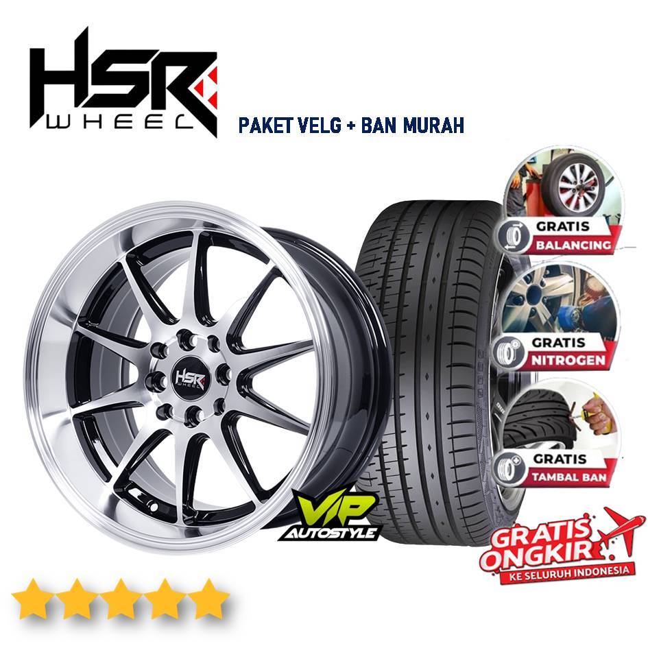 Promo Murah Paket Velg Hsr Ring 16 Plus Ban Mobil Accelera R16 Tubles Untuk Mobil Yaris Freed Mazda2