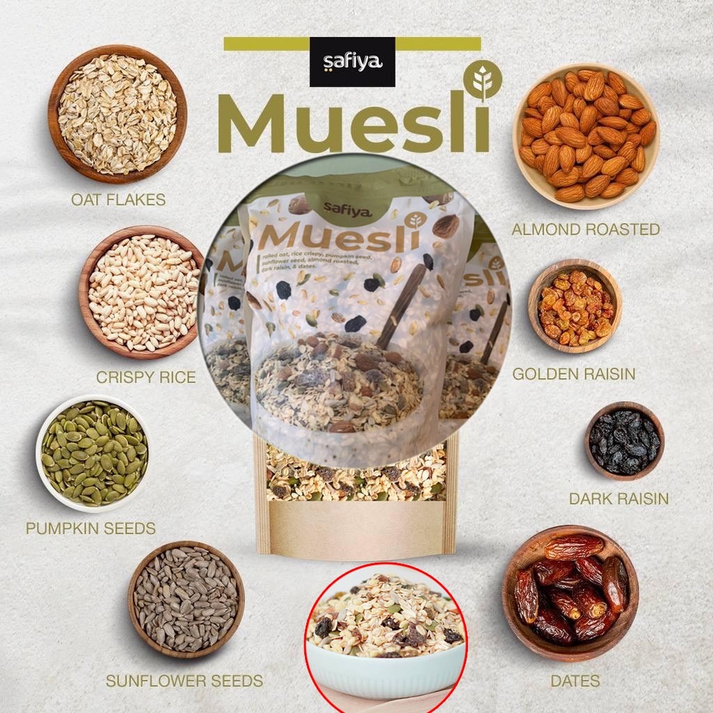 

Safiya Muesli Fruit Seed 1 Kg Sereal Sehat Original Diet