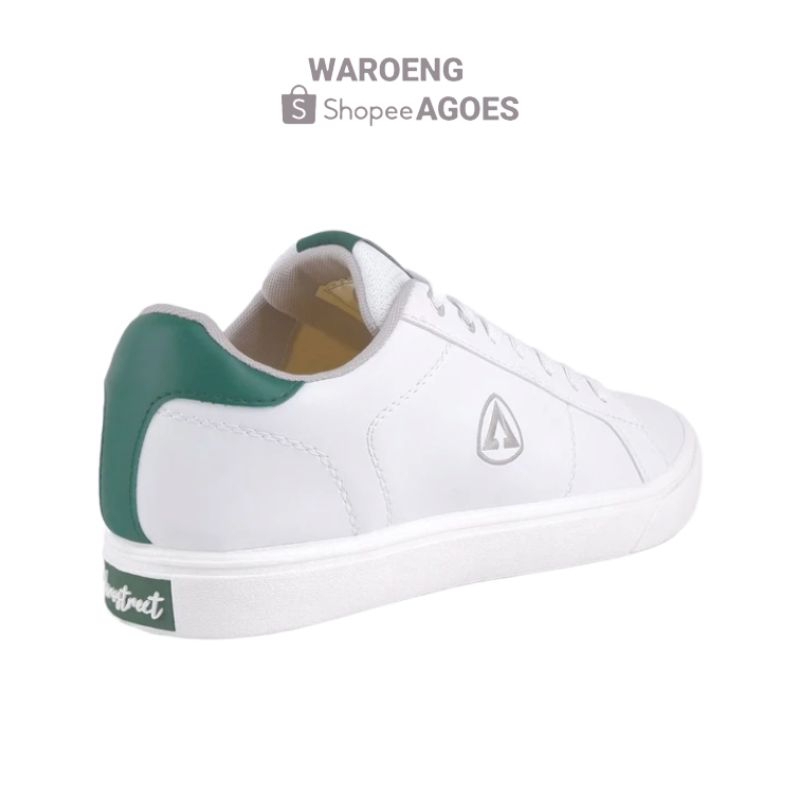 Aerostreet Arrow Putih Hijau Tua Abu Muda - Sepatu Sneaker Casual