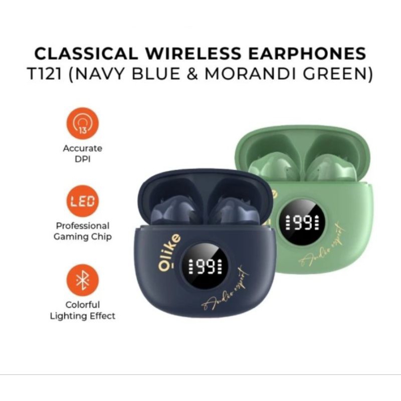 Olike T121 tws earphones clasiccal original wireless