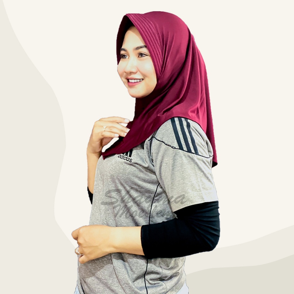 Hijab Sport Jersey / Kerudung Olahraga / Jilbab Instan  / Hijab Instan Jersey