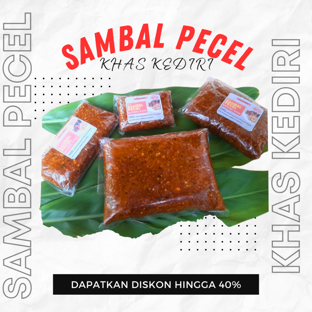 

Sambal Pecel Khas Kediri Berat 250 Gram Weteng Ayem