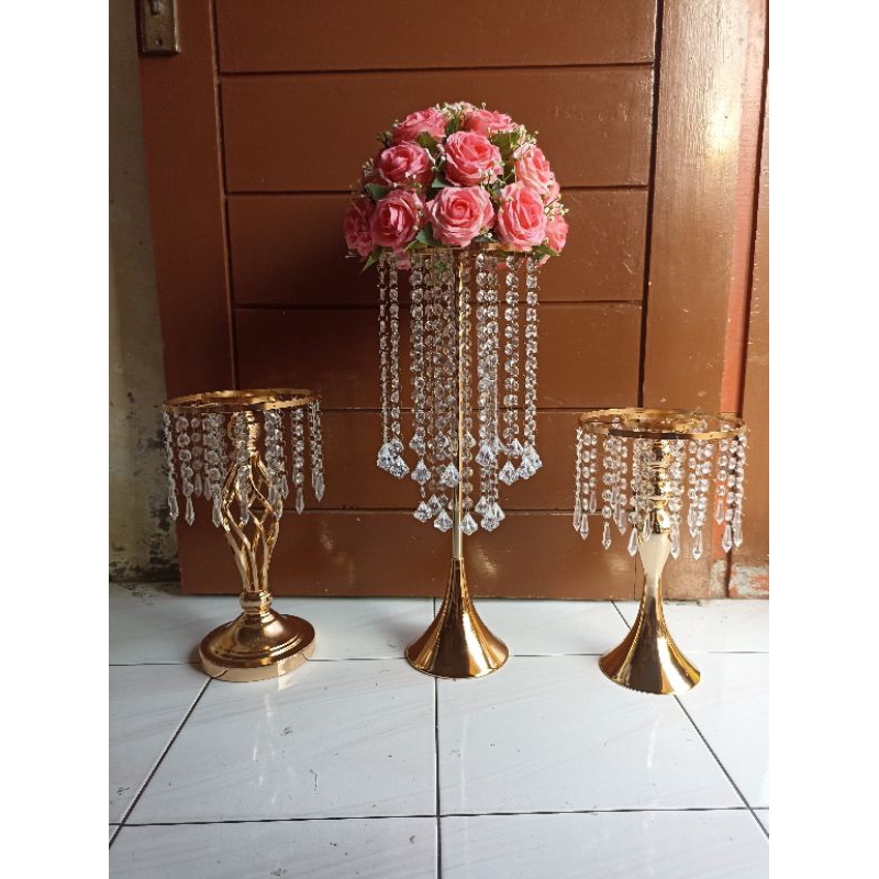 vas bunga / pot bunga kristal /pilar bunga / tempat bunga