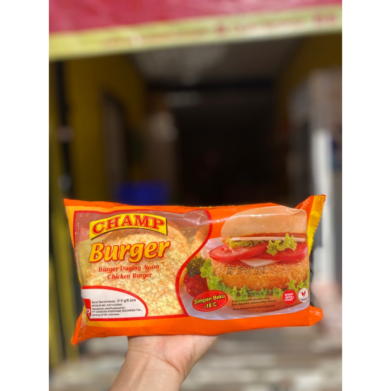 

Champ burger ayam isi 6 / isi burger
