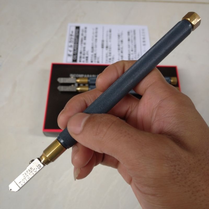 Oil glass cutter Asli Japan Toyo Tc 10 Original Alat Potong Kaca granit Keramik Ori Toyo tc 90 Toyo 