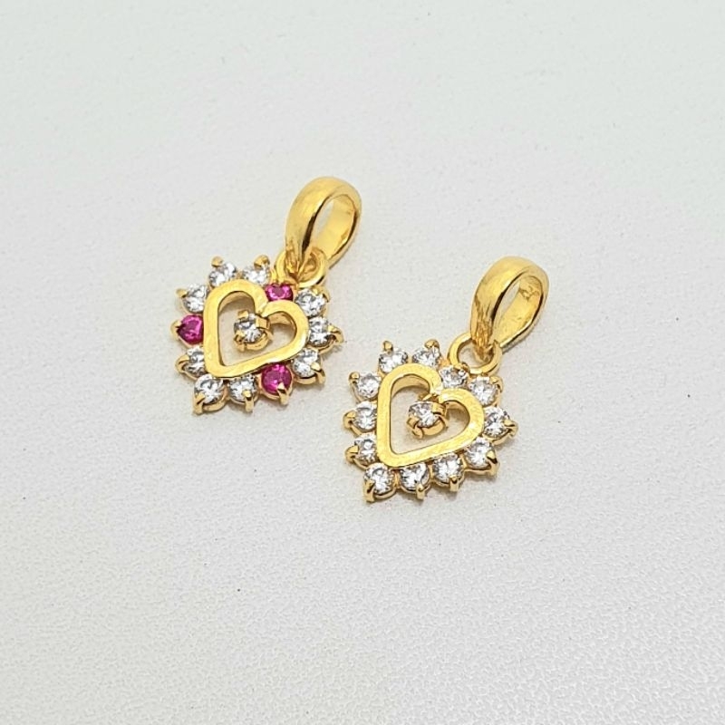 Liontin Emas Muda Love Mata Mata 1 Gram