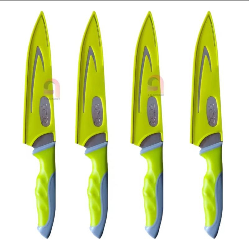 Pisau double gold fish hijau/ Pisau Daging ayam stainless/ Fillet Daging/ Pisau dapur