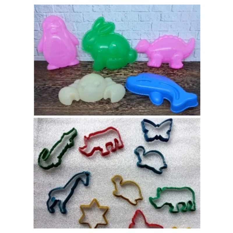 (1 lusin) MAINAN CETAKAN PASIR/CETAKAN PLAYDOH