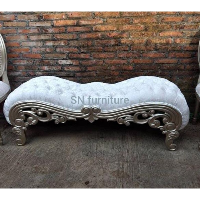 set pelaminan / stool pelaminan / kursi cameo rotan set  pelaminan