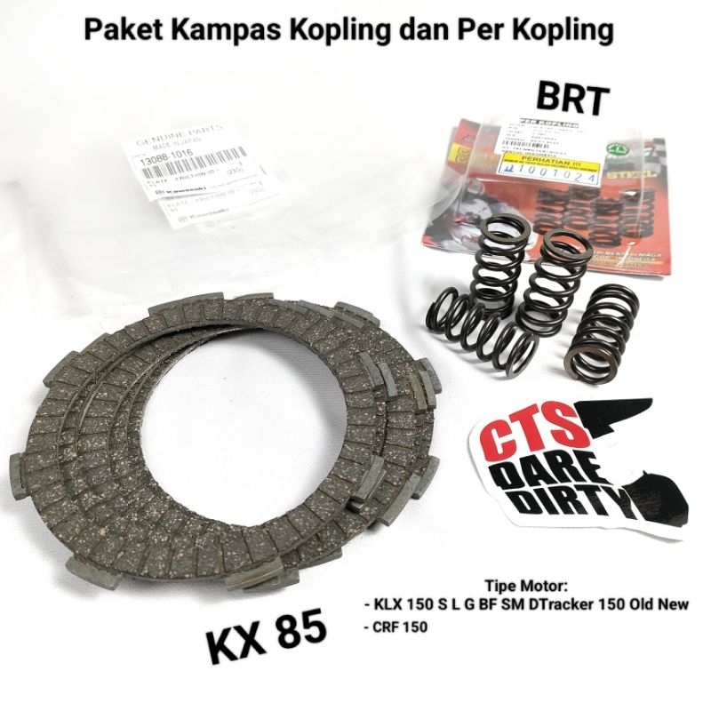 PAKET KAMPAS KOPLING KX 85 KX85 dan PER BRT KLX CRF 150