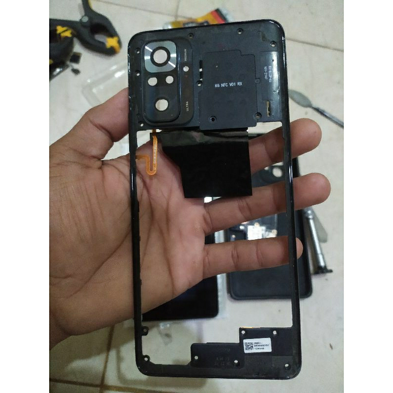 Bezel tutup mesin ori copotan redmi note 10 pro