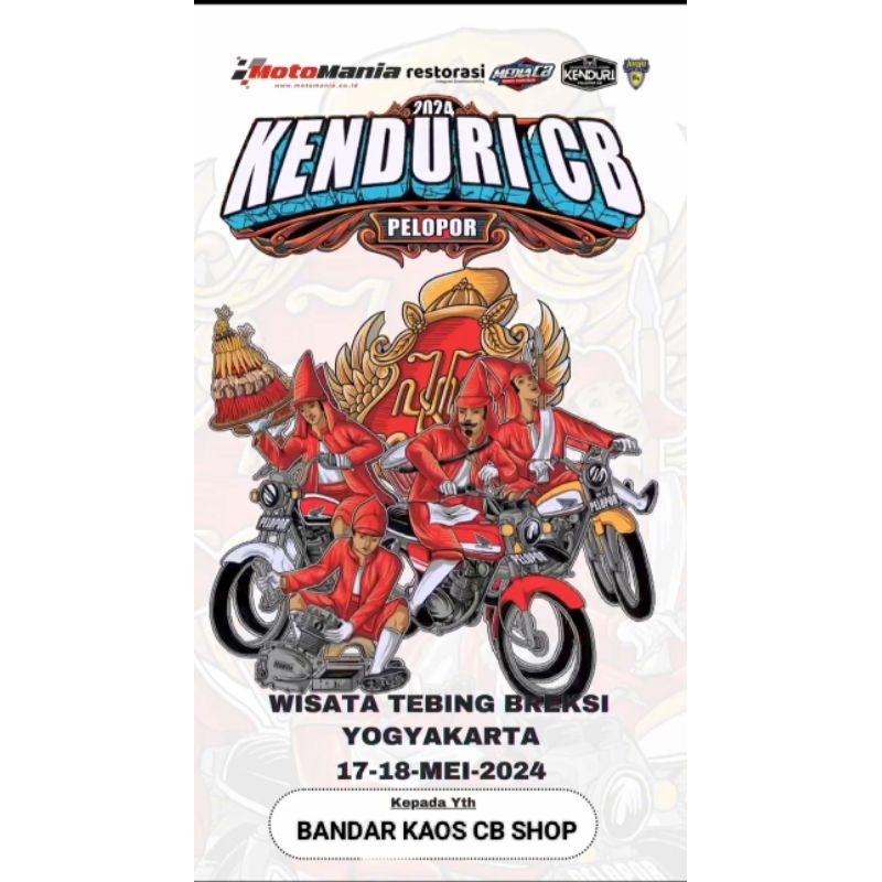 KAOS KENDURI CB 2024 . KAOS ACARA PELOPOR CB .KAOS ACARA CB KENDURI.KAOS ANNIVERSARY CB .KAOS DEKLAR