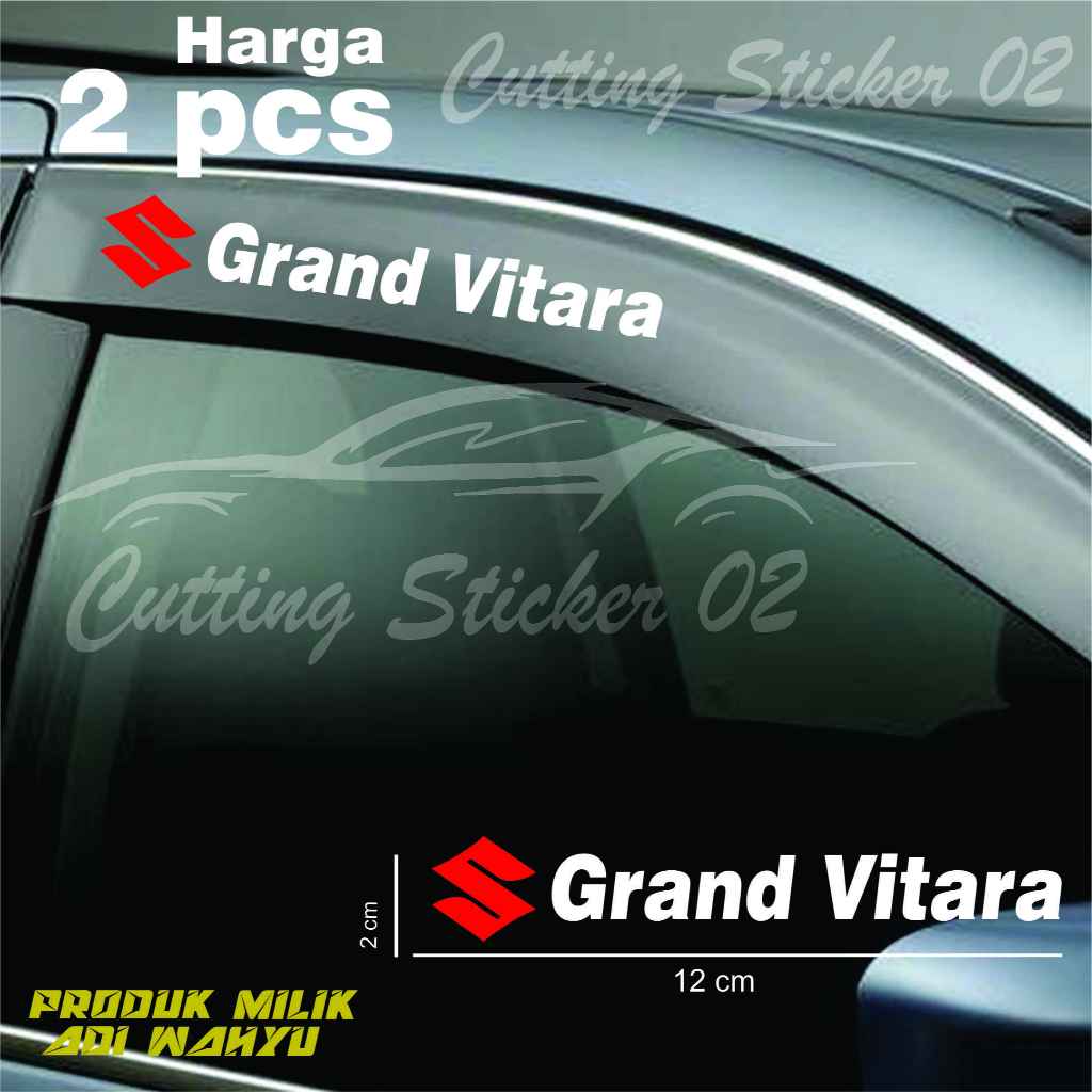Cutting sticker talang air suzuki grand vitara sticker cover talang air mobil suzuki grand vitara 2p