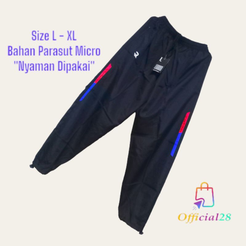 celana sport training parasut olahraga lari gowes /bersepedah pria dan wanita List 1