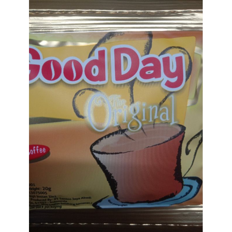 

kopi good day original per renceng isi 10 sachet