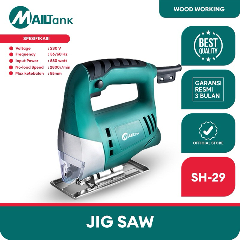 Mailtank SH29 Mesin Potong Jigsaw 550W Mesin Gergaji Ukir Jigsaw