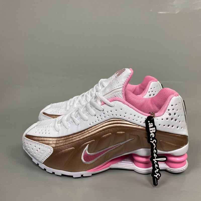 Nike Shox R4 White Rose Gold Pink