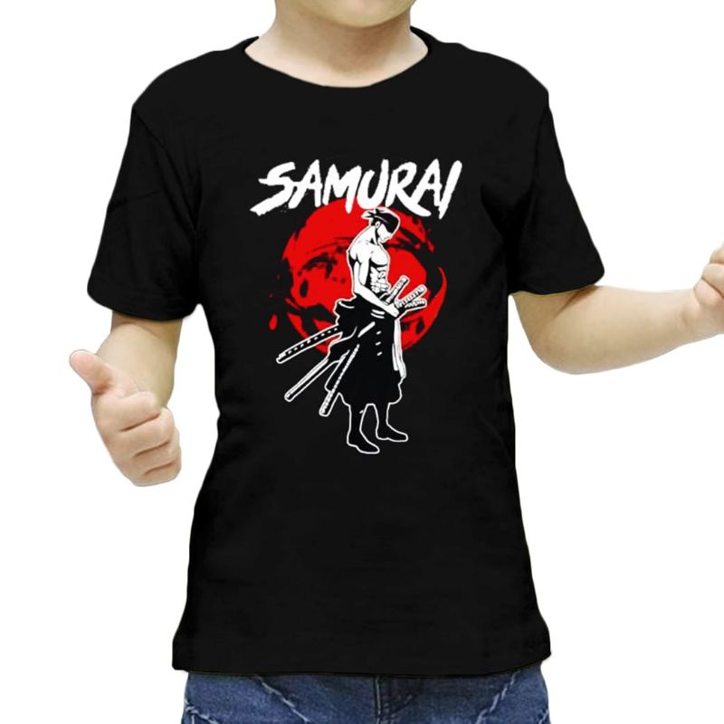 kaos anak laki-laki motif keren SAMURAI usia 1-12th