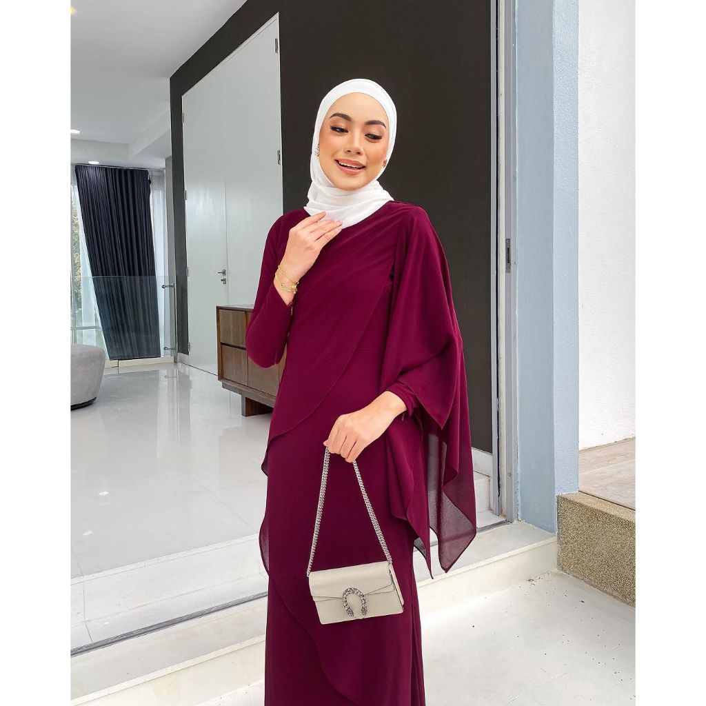Gamis Modern Lily Dress Muslim Bodycon Dres Fashion Pakaian Wanita Terbaru Baju Kondangan Jumbo Sera
