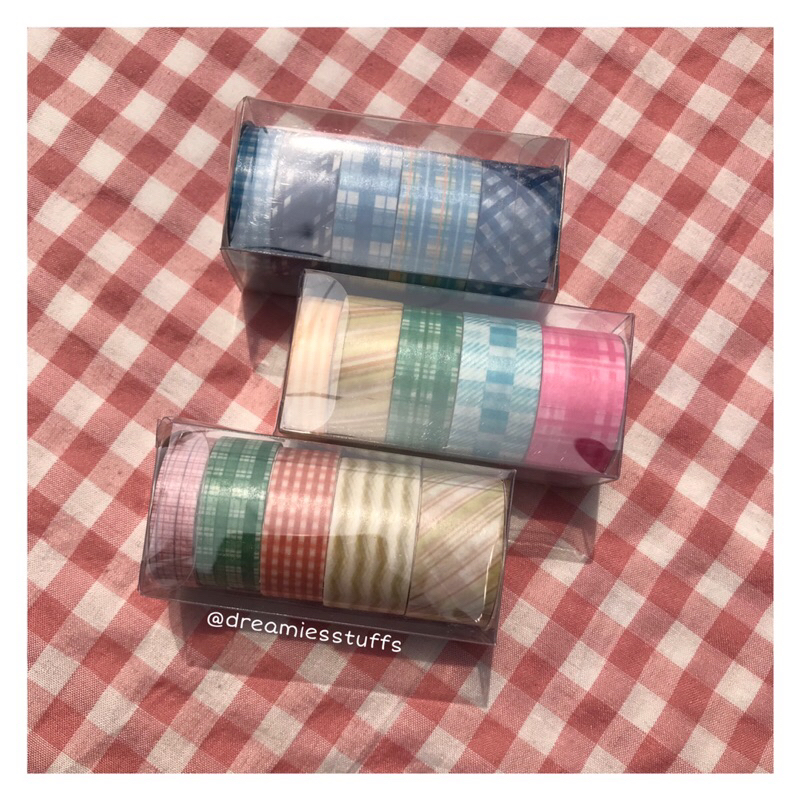 

(Dream) Cute gingham 5 set washitape by dreamiesstuffs