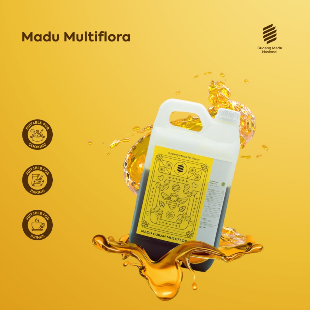 

GUDANG MADU NASIONAL - Madu Multiflora Grade Plus 5kg - Untuk Hotel Resto Cafe
