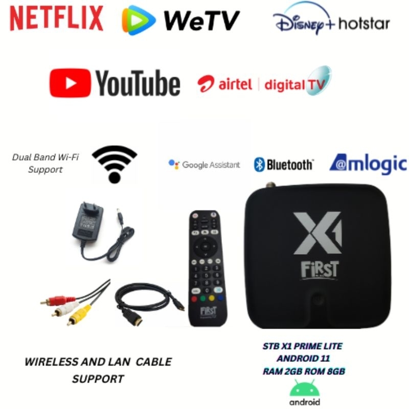 STB Android - Android TV Box X1 Prime Go0gle TV Unlocked (±500 Active Channels)