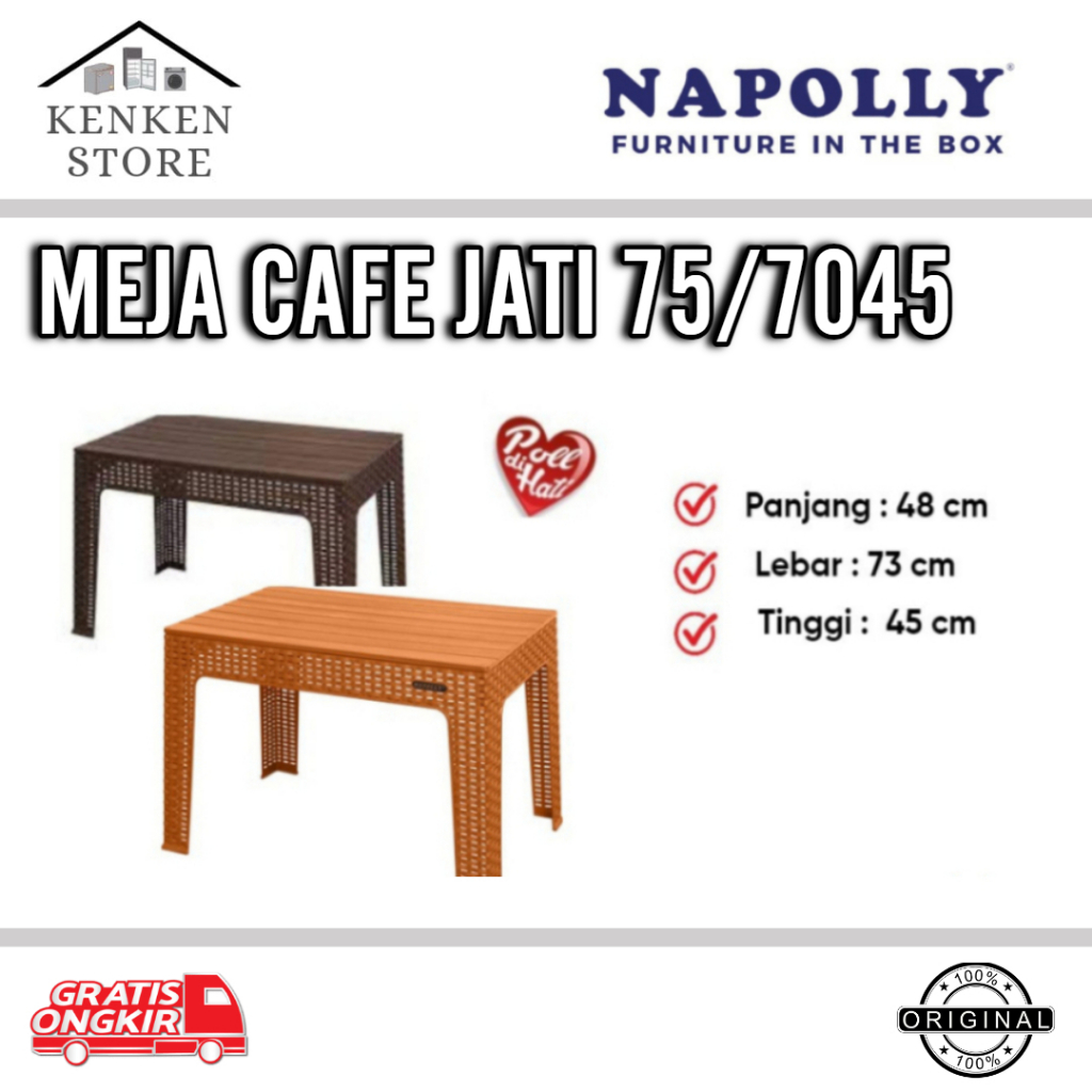 MEJA PLASTIK NAPOLLY CAFE 75/7045