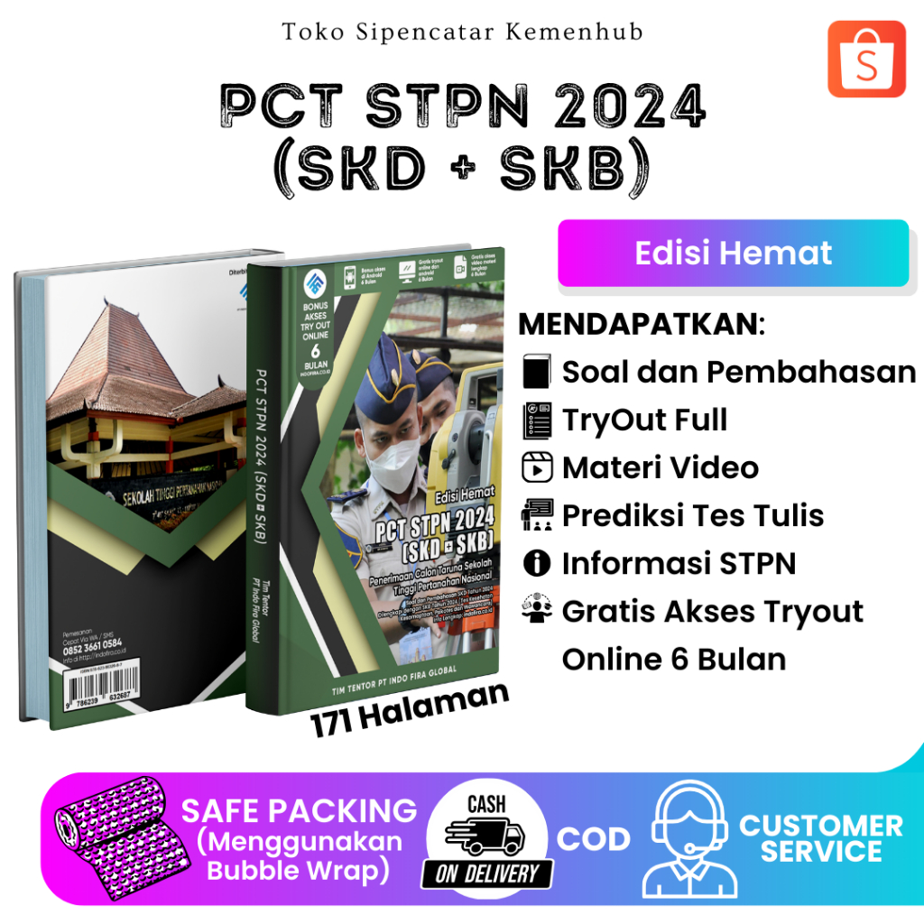Terbaru Buku PCT STPN 2024 [SKD + SKB] (Edisi Hemat + Sesuai Dengan Kisi-kisi Terbaru STPN 2024) Fre