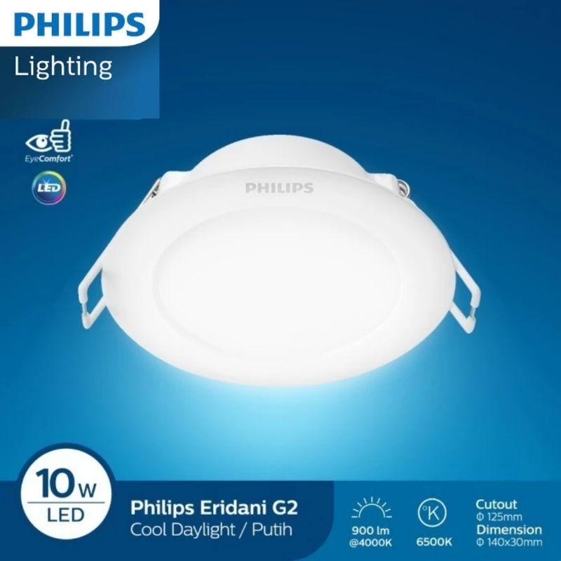 Led Panel Philips Eridani 10 Watt DL190B - Lampu Downlight Philips Eridani Cahaya Putih
