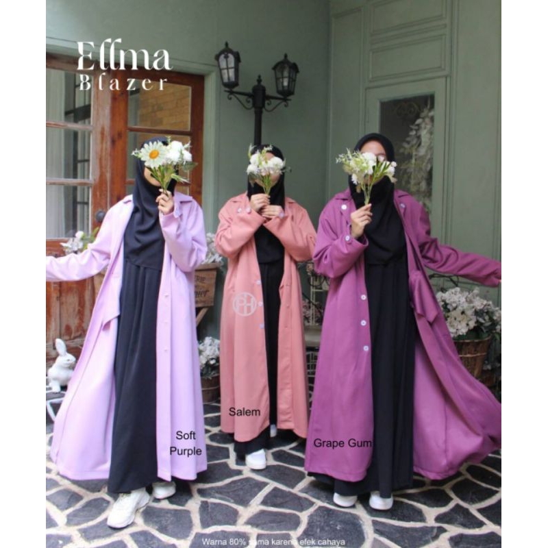 Blazer - Long Blazer - Blazer Wanita - Blazer Panjang Muslimah - Pelangi Hijab Premium