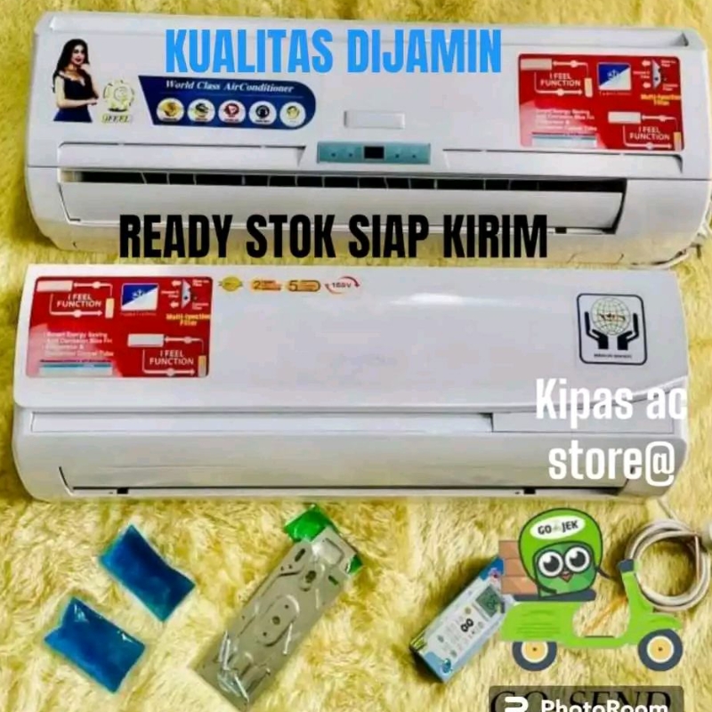 KIPAS ANGIN AC REMOT ( FREE GEL ) DIJAMIM MULUS