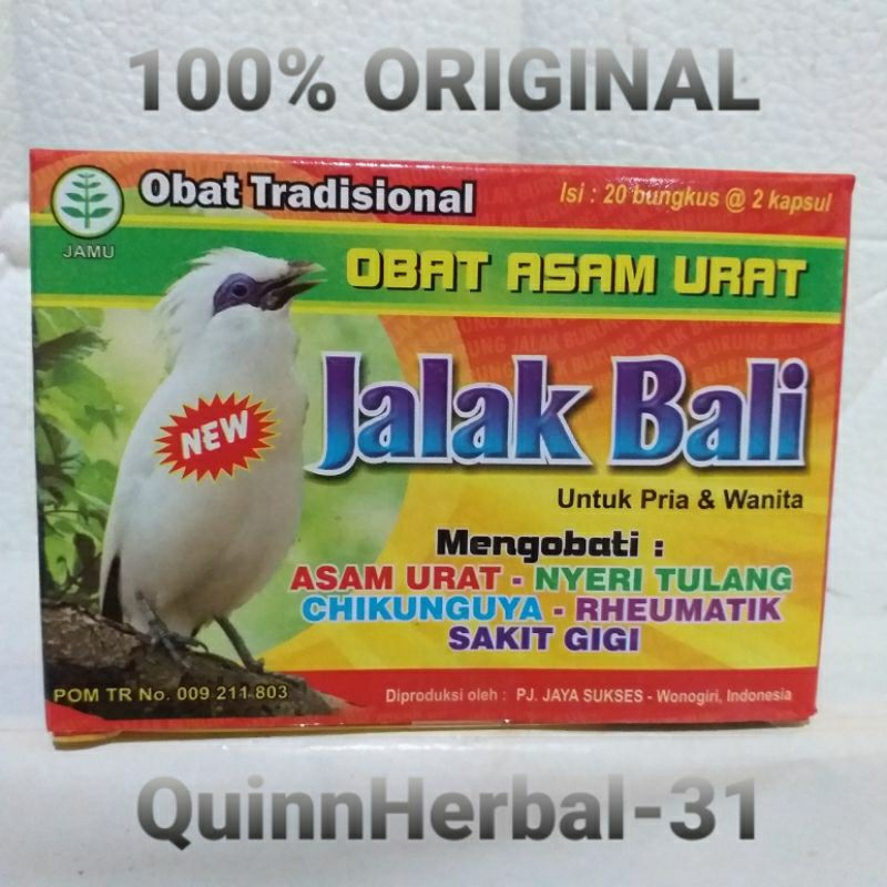 Obat asam urat JALAK BALI (kotak) 100% Original