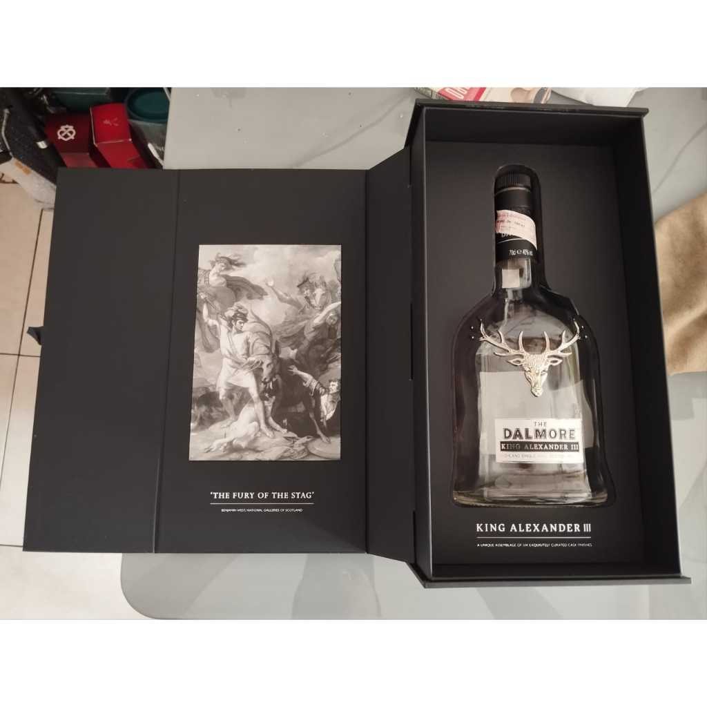 botol bekas Dalmore King Alexander lengkap dengan box isi kosong untuk pajangan