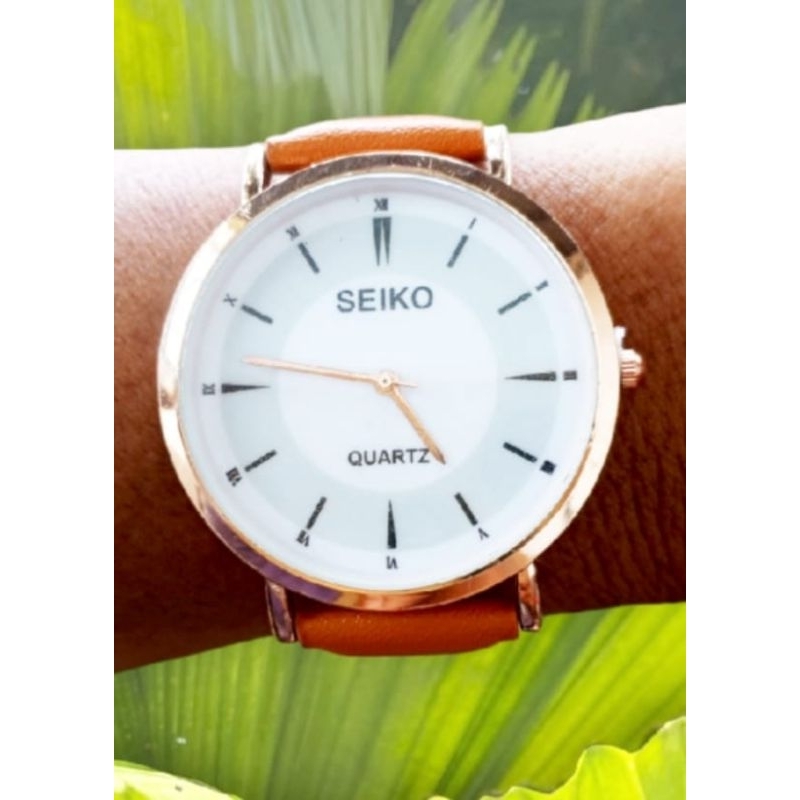 Bisa Cod /.Jam Tangan Wanita  Anti Air /Jam Tangan Seiko Kulit unisek