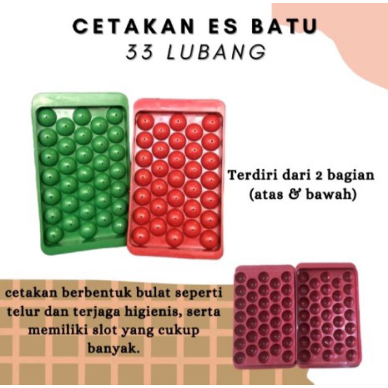Cetakan Es Batu Jelly Bulat 33 Grid / Cetakan Jelly Bulat Mini Virall 33 Lubang