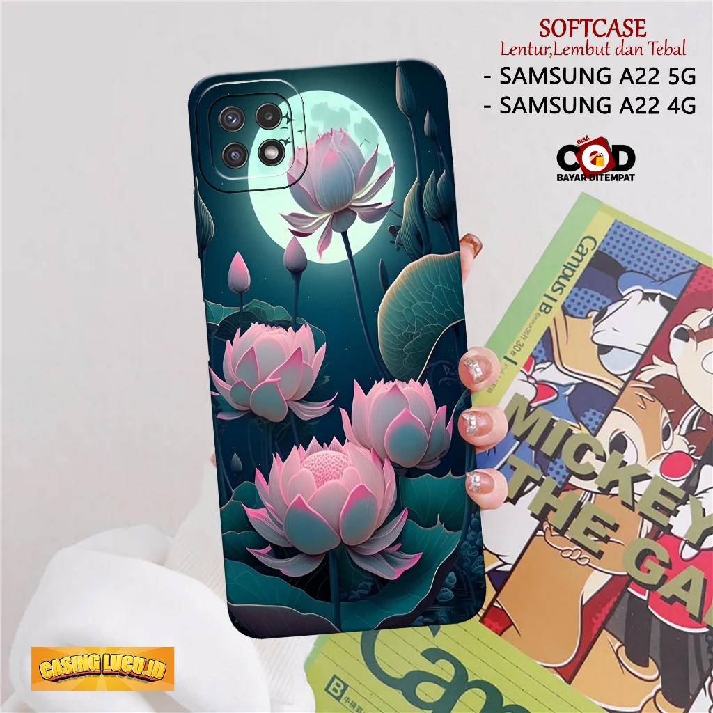 Case SAMSUNG A22 5G / A22 4G - Fashion Case BUNGA - Casing SAMSUNG A22 5G / A22 4G - Silikon SAMSUNG