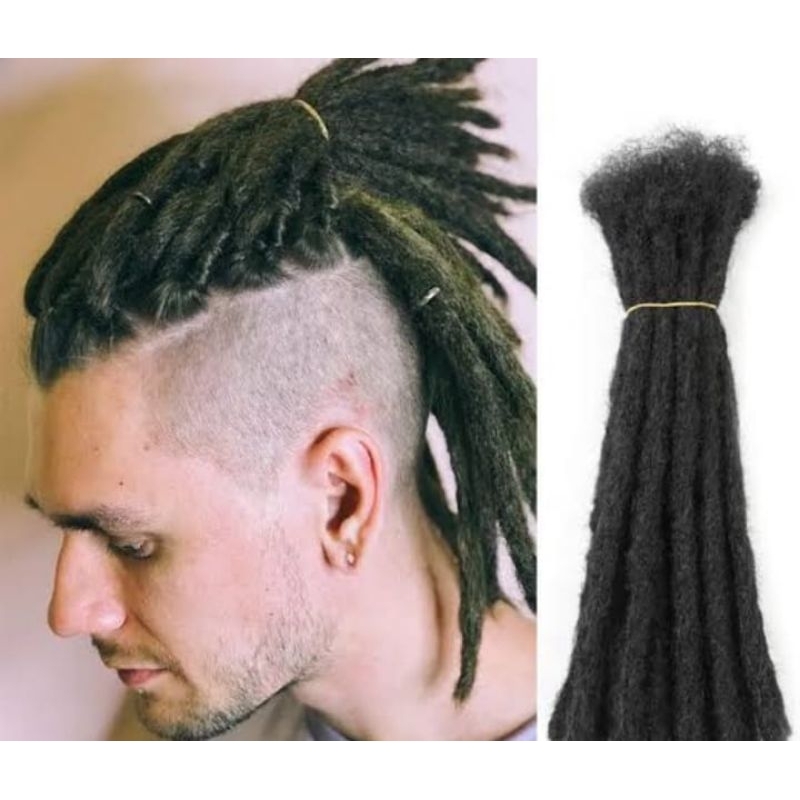 Rambut Gimbal ISI 10 HELAI Dreadlock Rambut Sambung Rambut Reggae Braiding Hair Natural Loc