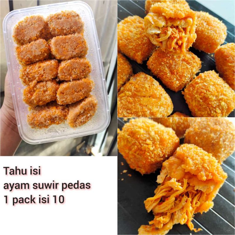 

Tahu Isi Ayam Suwir Pedas isi 10 pcs