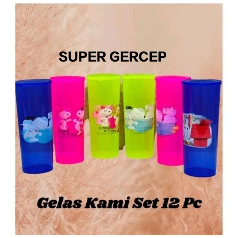 GROSIR 1 LUSIN(12 PCS)CALISTA GELAS KAMI 450ML/GELAS MINUM TUTUP/TUMBER/BOTOL MINUM ANAK/SOUVENIR UL