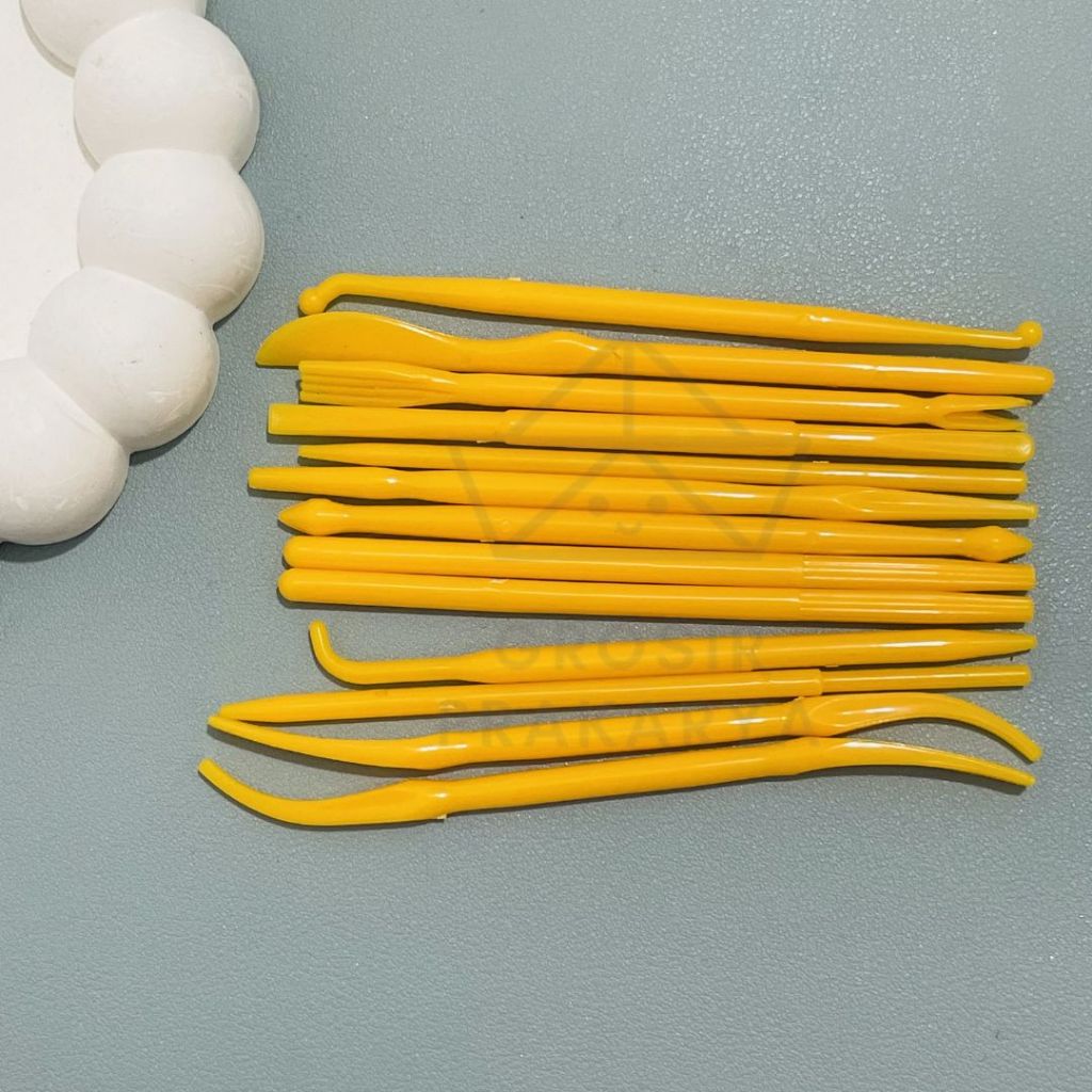 Isi 3pcs Clay Tools Alat Pembuat Adonan Plastisin Bahan Plastik Mainan Edukatif Plastisin Malam DIY 