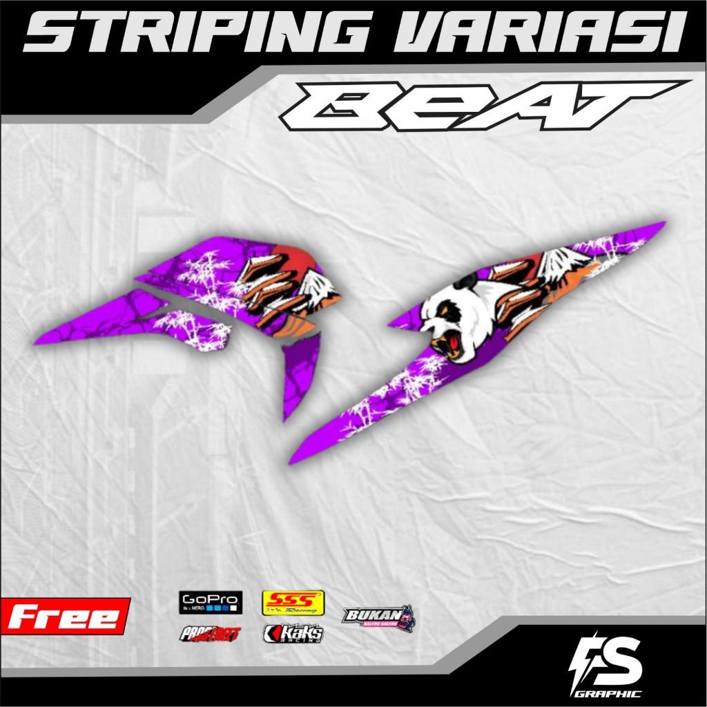 Sticker Stiker Striping Honda Beat Deluxe CBS ISS/Beat Street 2020 2021 New Lis Variasi Kungfu Warna
